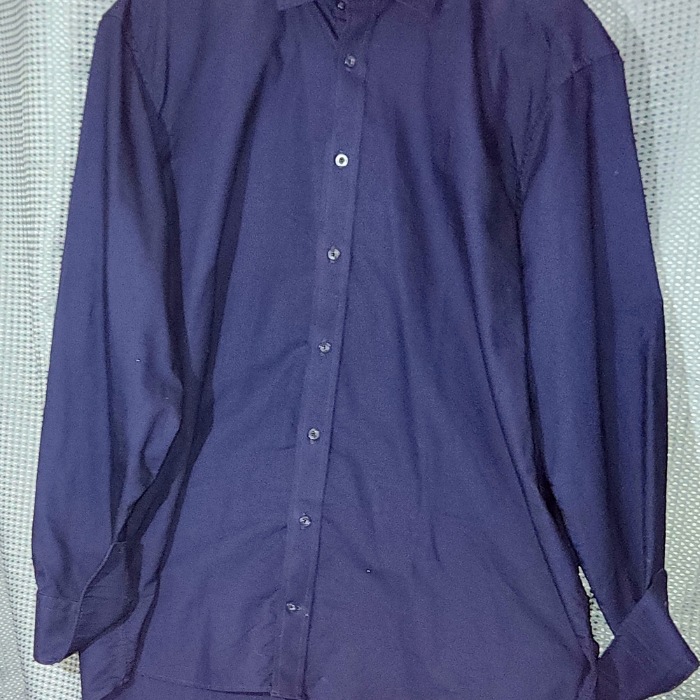 Blue Casual Button Down Shirt with Classic Collar